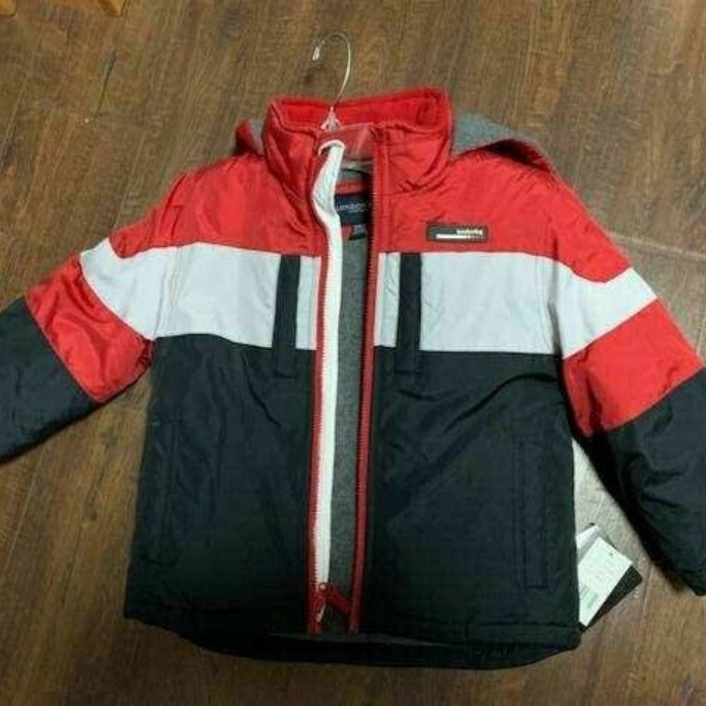 Black & Red Boys London Fog Winter Jacket (Size: M/5-6) - BRAND NEW WITH TAGS